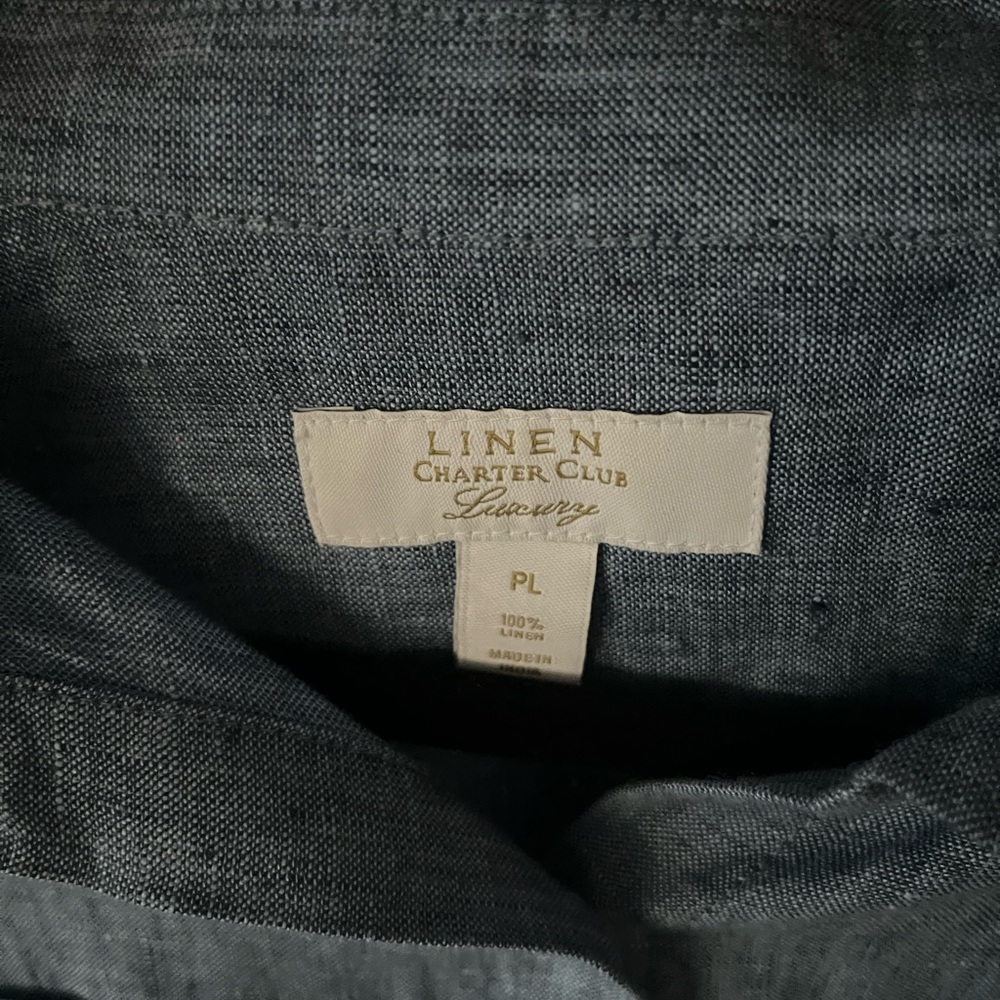 Charter Club Luxury chambray blue blouse. Large/Petite - Picture 2 of 2